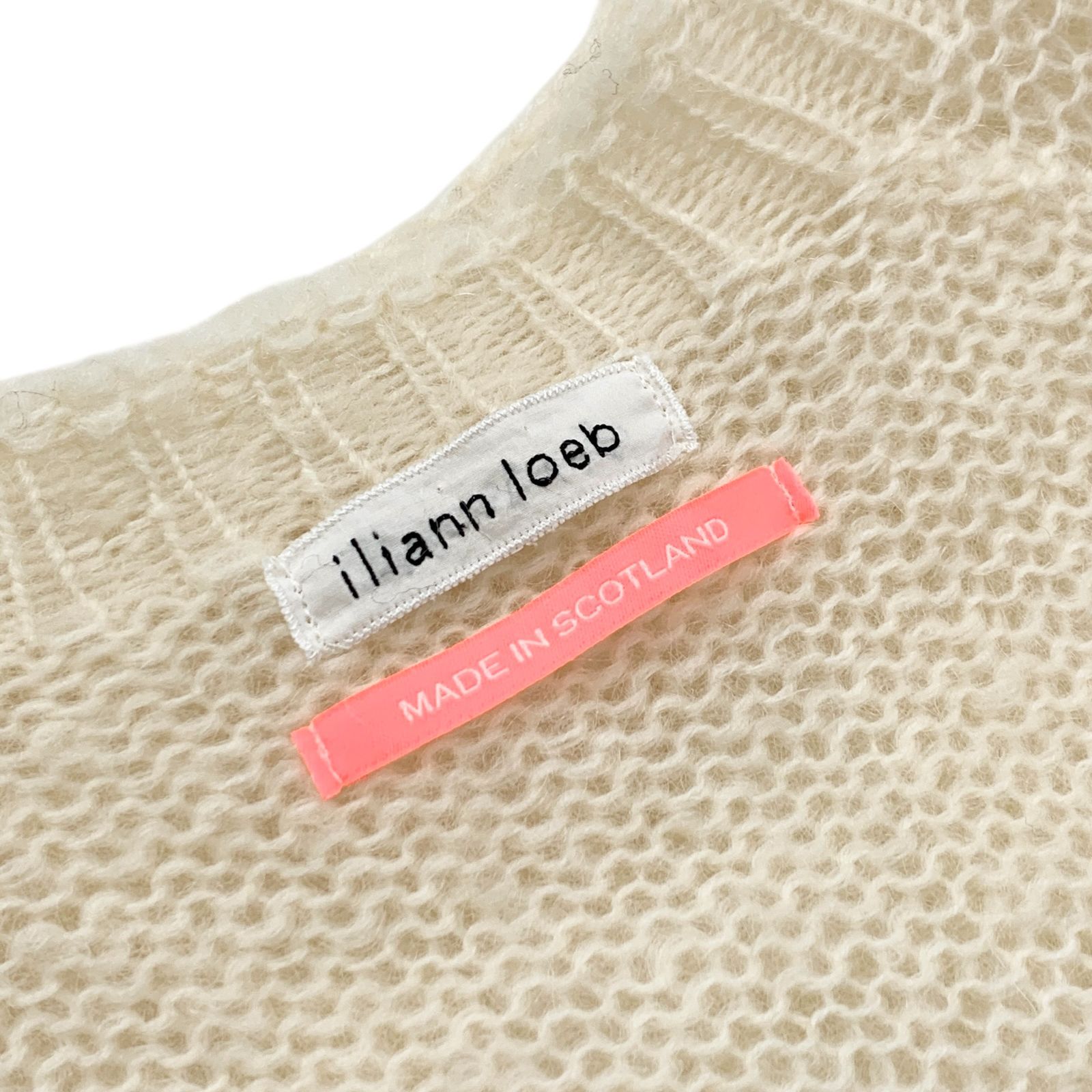 iliann loeb イリアン ローヴ モヘアシャギーニット ホワイト 204-173