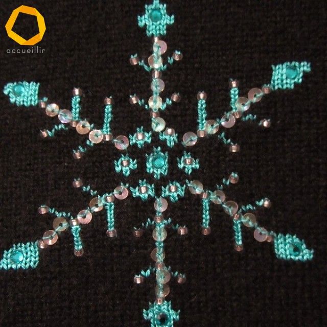 wnc レオナール LEONARD ニット・セーター 38 黒 マルチカラー 半袖