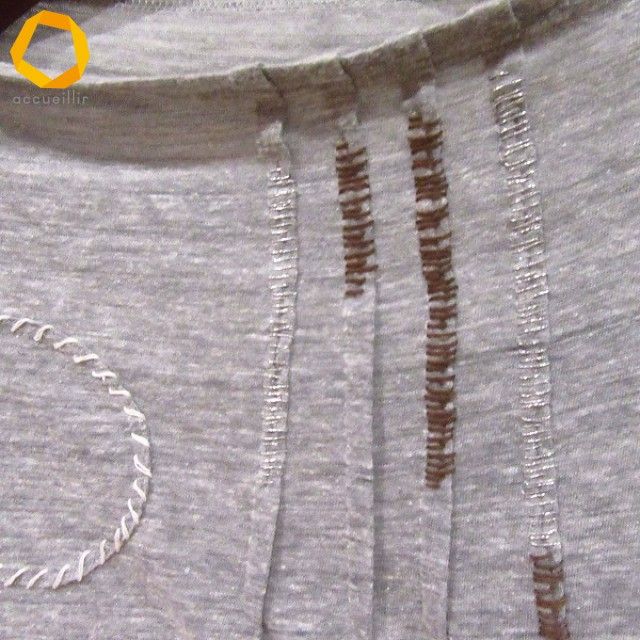 snc ジウセンソユニコ 慈雨 Sensounico シャツ・ブラウス 40 グレー 茶