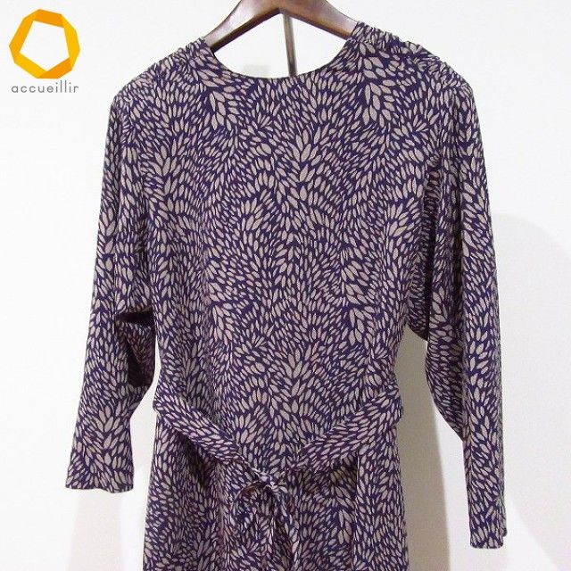 anc シセンドウ ヒトシタムラ 詩仙堂 BY HITOSHI ワンピース 紫 グレー