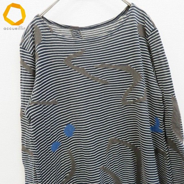 ヨーガンレール JURGENLEHL ワンピース ロング ニット ボーダー 総柄