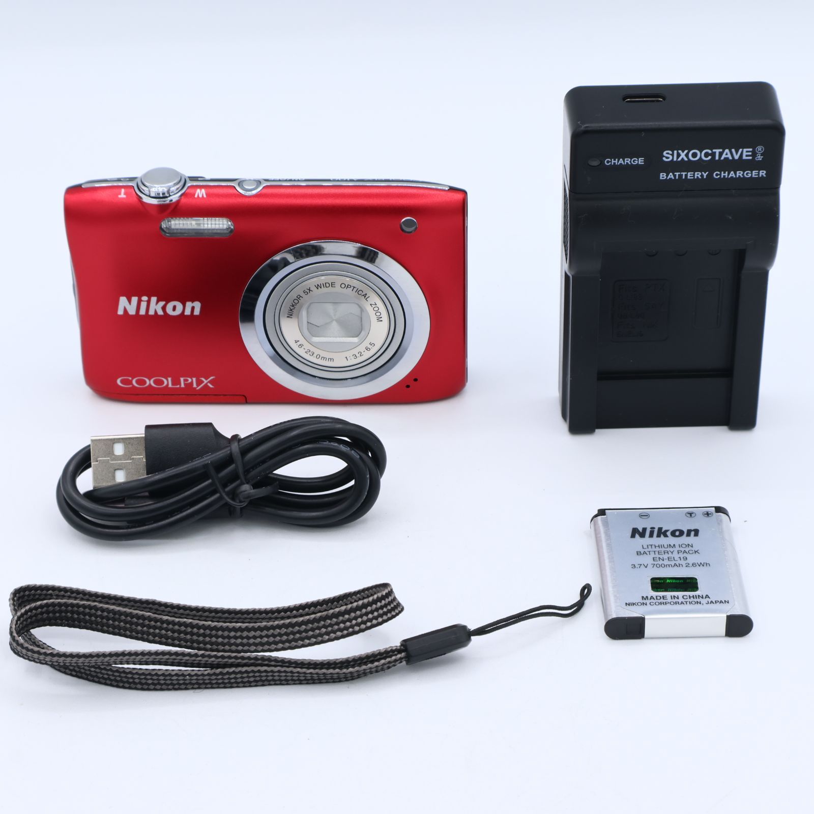 Nikon ニコン デジタルカメラ COOLPIX A100 光学5倍 2005万画素 レッド
