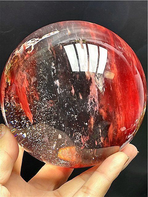 1440g 超綺麗☆赤水晶丸玉B88E1/60E10D - メルカリ