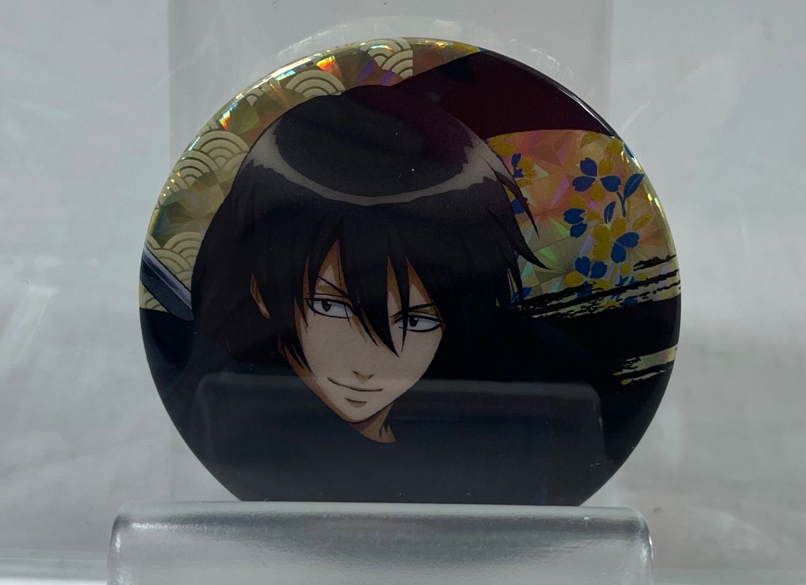 2578・銀魂 山崎 京都ブルルン滞在記 ラメ入り ホログラム 缶バッジ