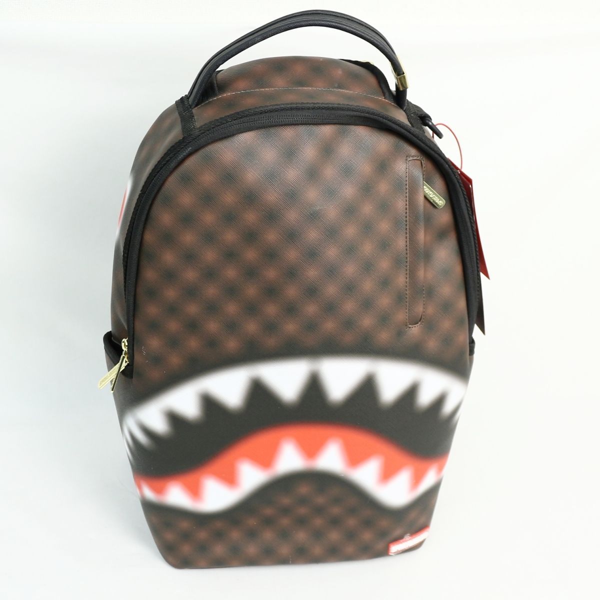 SJst] 美品 SPRAY GROUND シャーク リュック 茶色 サメ 鮫 WORLD WIDE