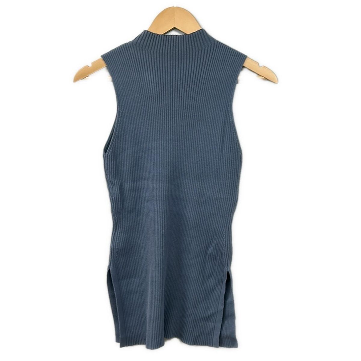 【新品タグ付】ENFOLD カットソー ノースリーブ 38 濃紺 チュニック ENFOLD(エンフォルド) チュニック サイズ38 M レディース - ブルー