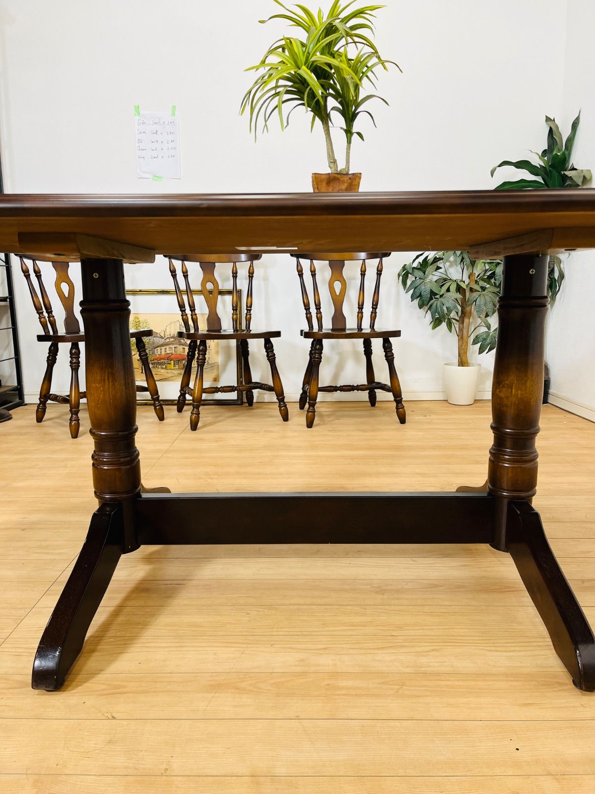 飛騨産業 キツツキマーク ダイニングテーブル＋チェア6脚 セット 天然