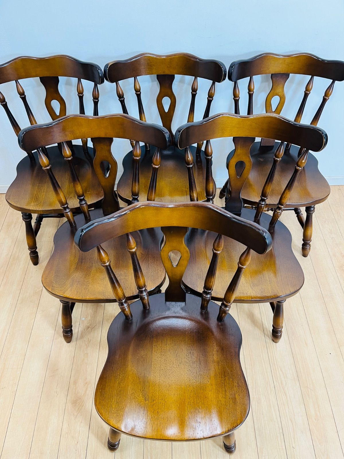 飛騨産業 キツツキマーク ダイニングテーブル＋チェア6脚 セット 天然