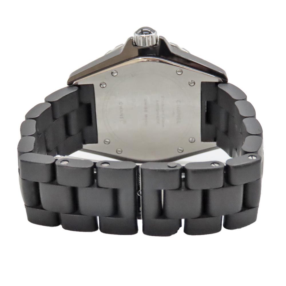 中古】 CHANEL シャネル J12 H0684 ブラック 38mm デイト クォーツ