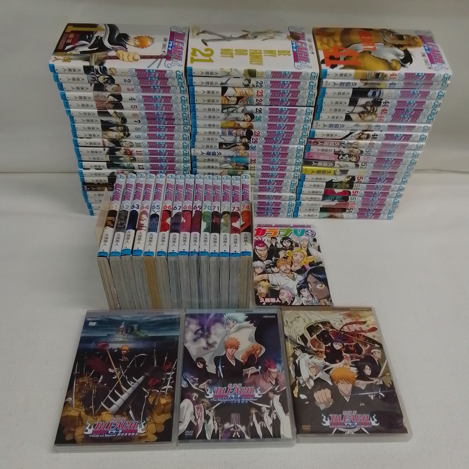 ☆①【未開封あり】BLEACH ブリーチ 1~74巻 全巻＋関連書籍1冊+関連DVD