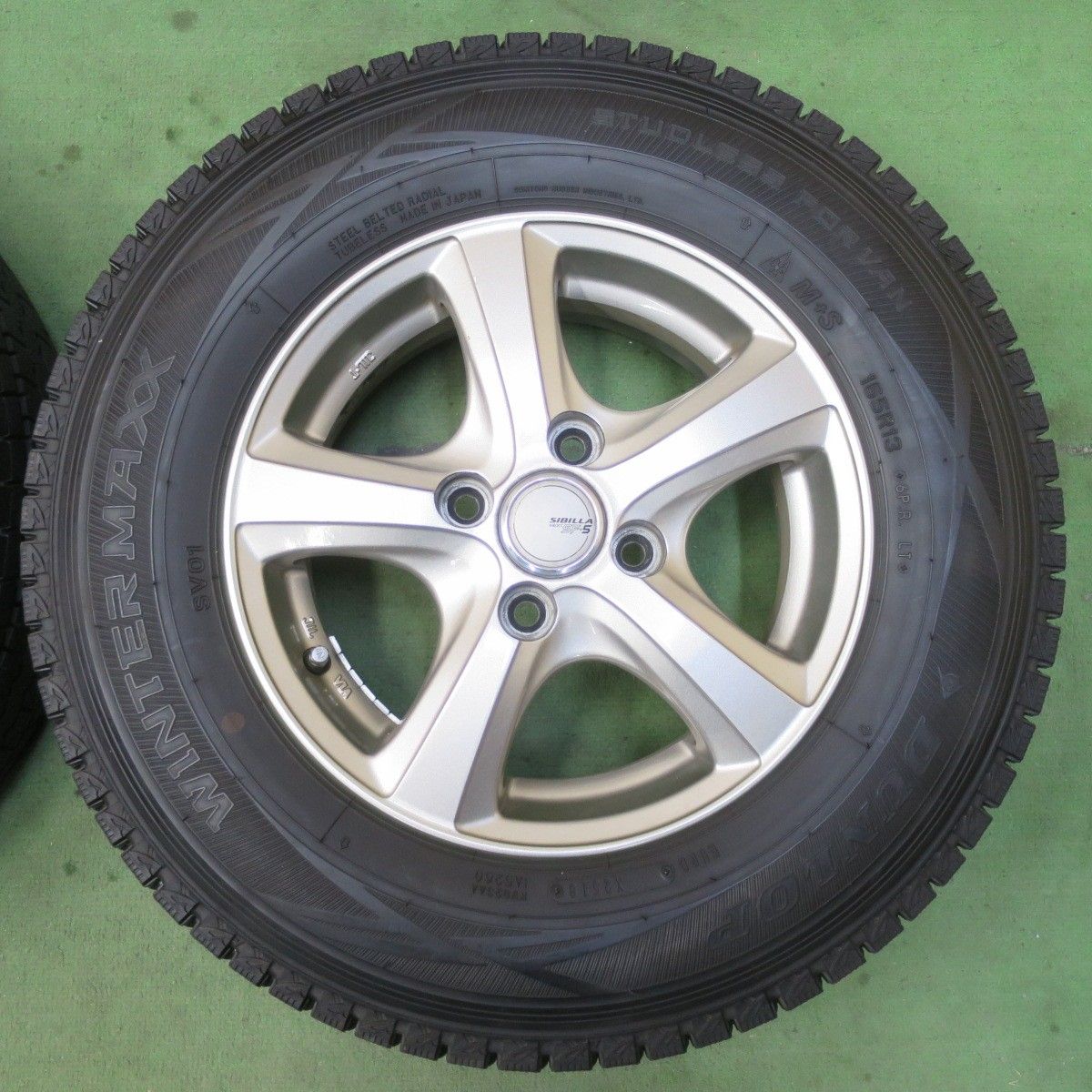 バリ溝！ほぼ10分☆スタッドレス 165R13 6PR ダンロップ ウインター