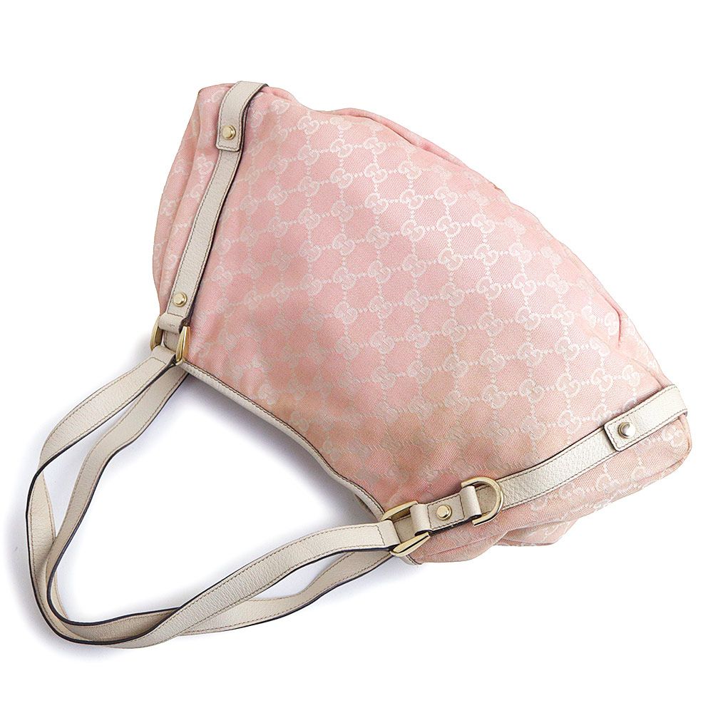 グッチ 130736 アビー GGキャンバス カーフスキン ピンク アイボリー