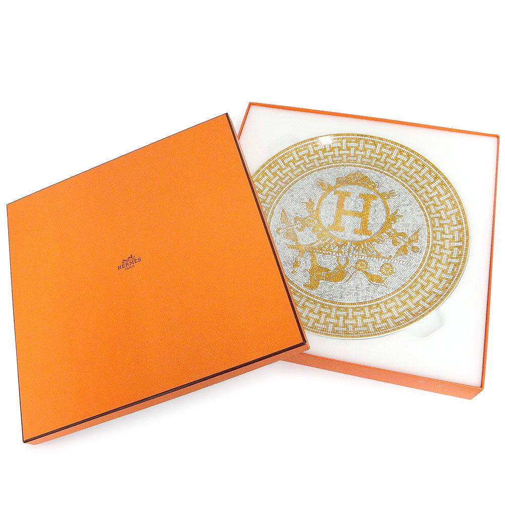 エルメス モザイク 24 ヴァン キャトル タルトプラッター ポーセリン