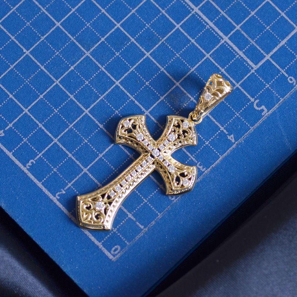 18 金 クロス ペンダントトップ K18 ダイヤモンド クロス ネックレス 18金 18k ゴールド 十字架 細身 細め 華奢 シンプル 普段使い 上品 アクセサリー ペンダント 誕生日 レディース 女性 記念日 ギフト プレゼント おしゃれ-シルバーアクセサリー天然石通販ショップ