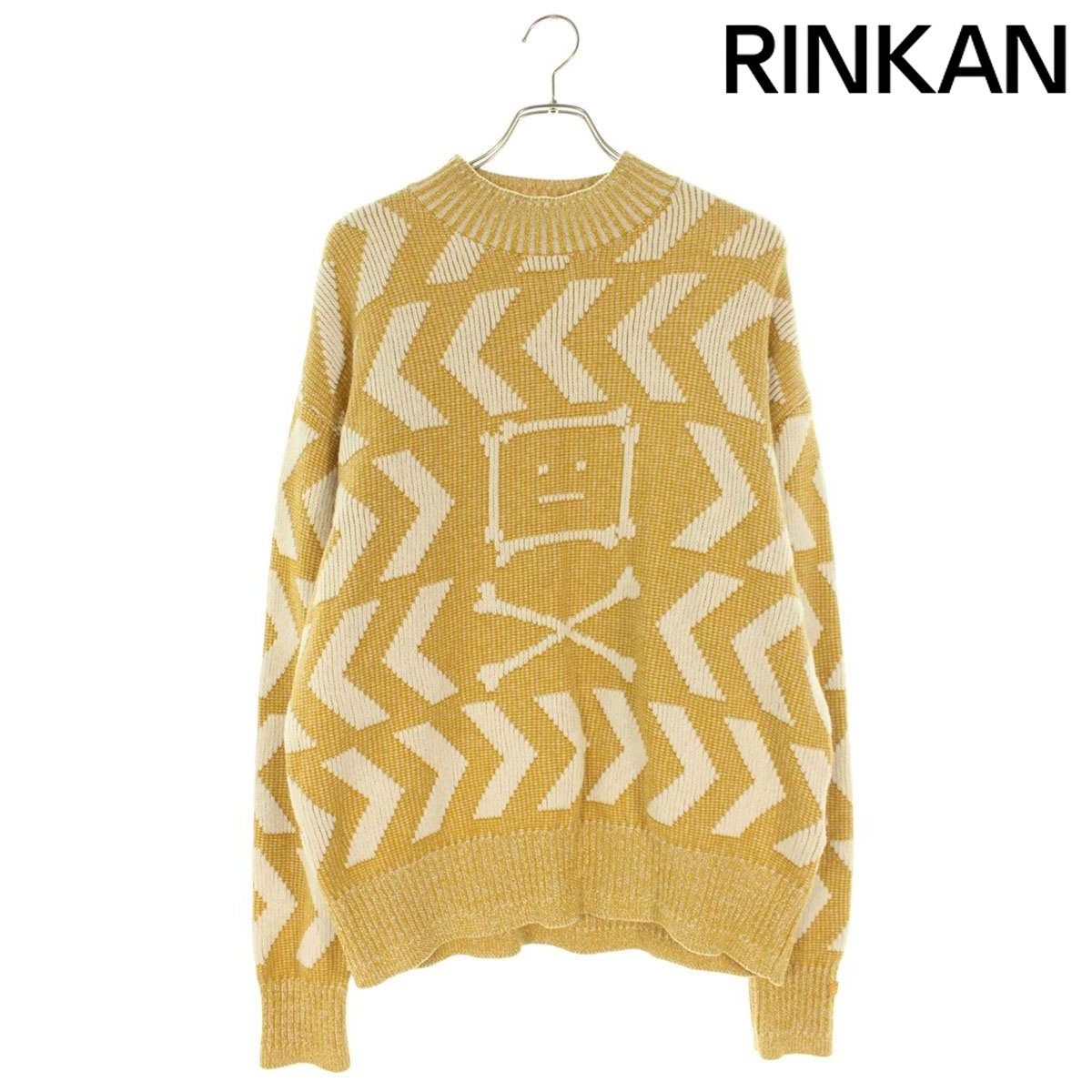 アクネストゥディオズ FA-UX-KNIT00066 フェイスデザイン総柄ニット メンズ M