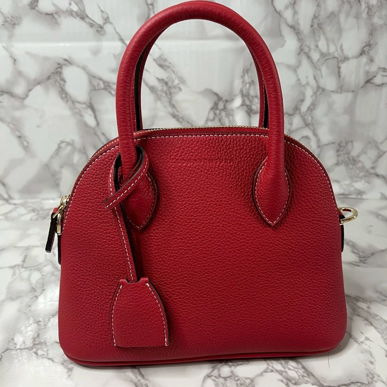 極美品】ボナベンチュラ BONAVENTURA エマ ミニ レザー ハンドバッグ