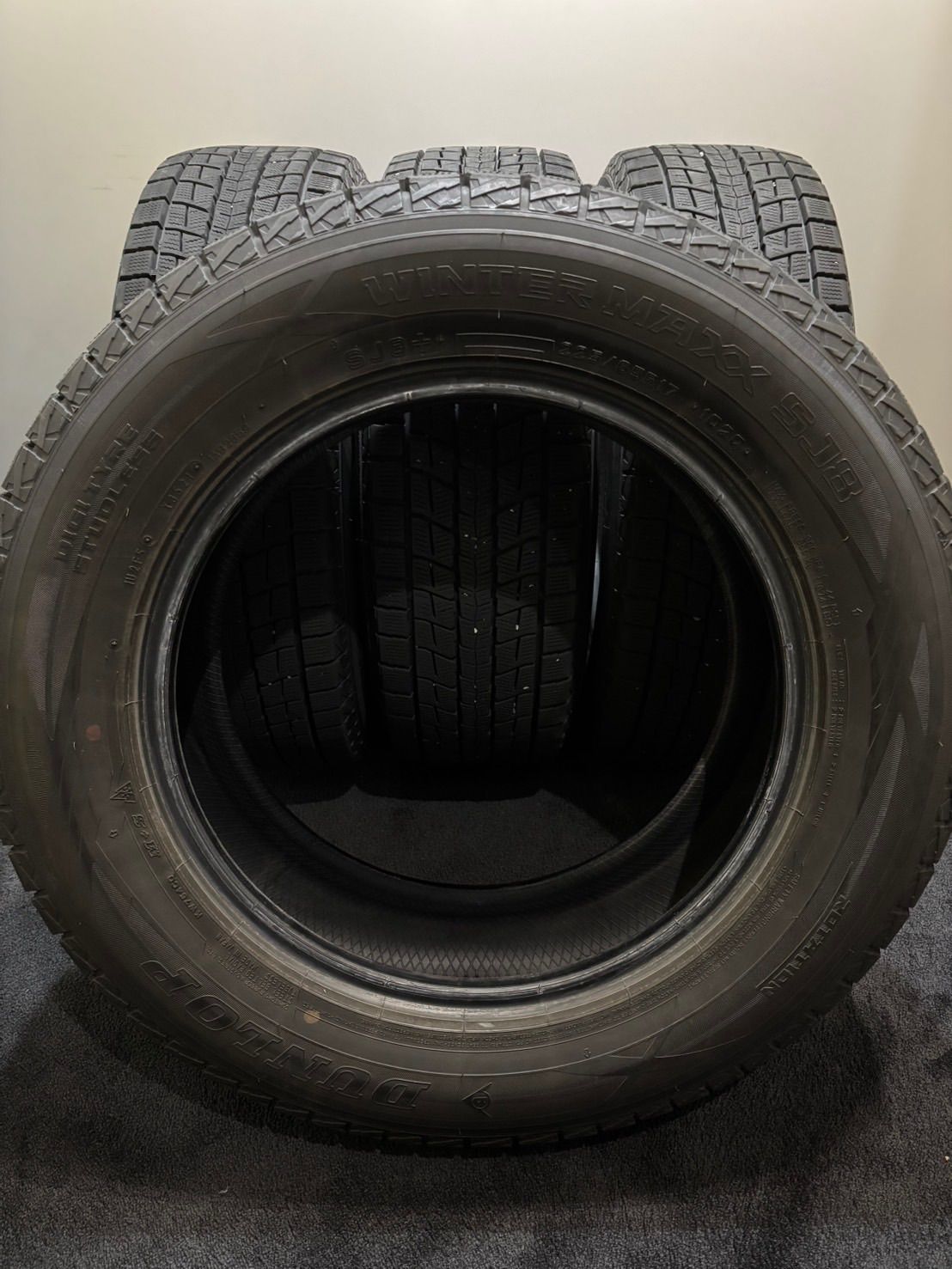 ☆225/65R17 DUNLOP/WINTER MAXX SJ8+ 21年製 スタッドレス 4本