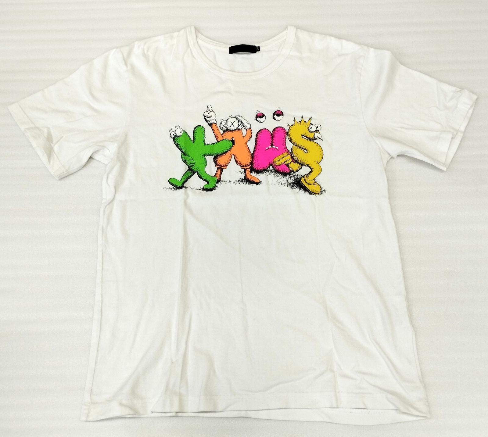 D8879】KAWS MEDICOM TOY original fake Tシャツ 3 白 オリジナル