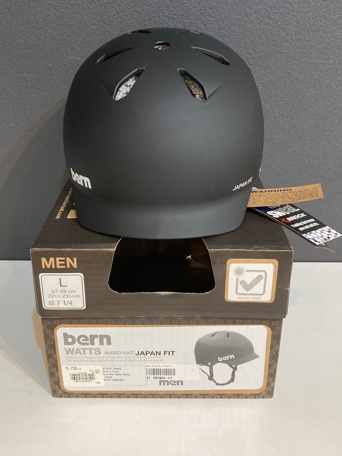 260141 bern バーン ヘルメット WATTS HARD HAT JAPAN FIT マット