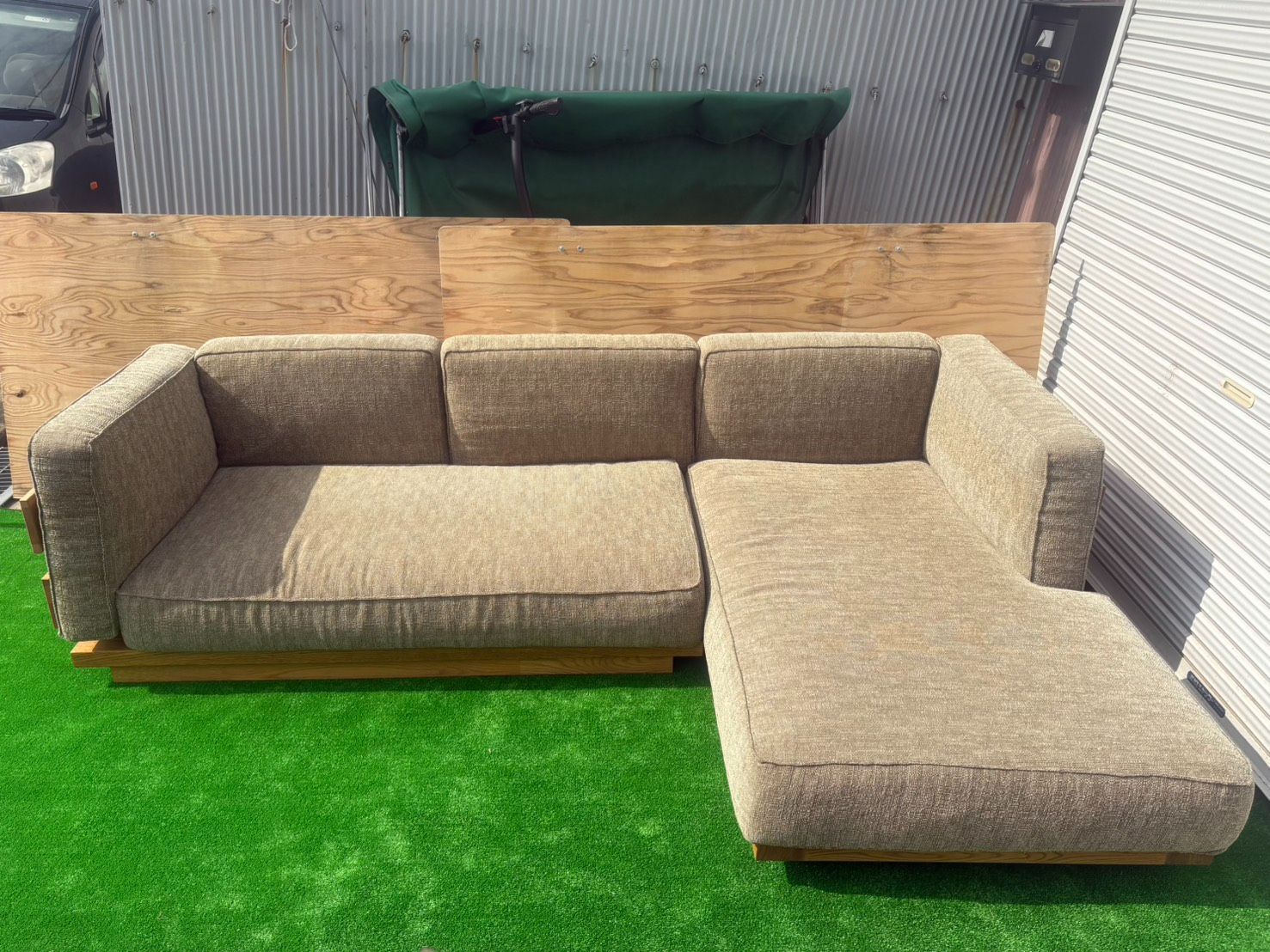 momonational 3人掛けL字ソファ