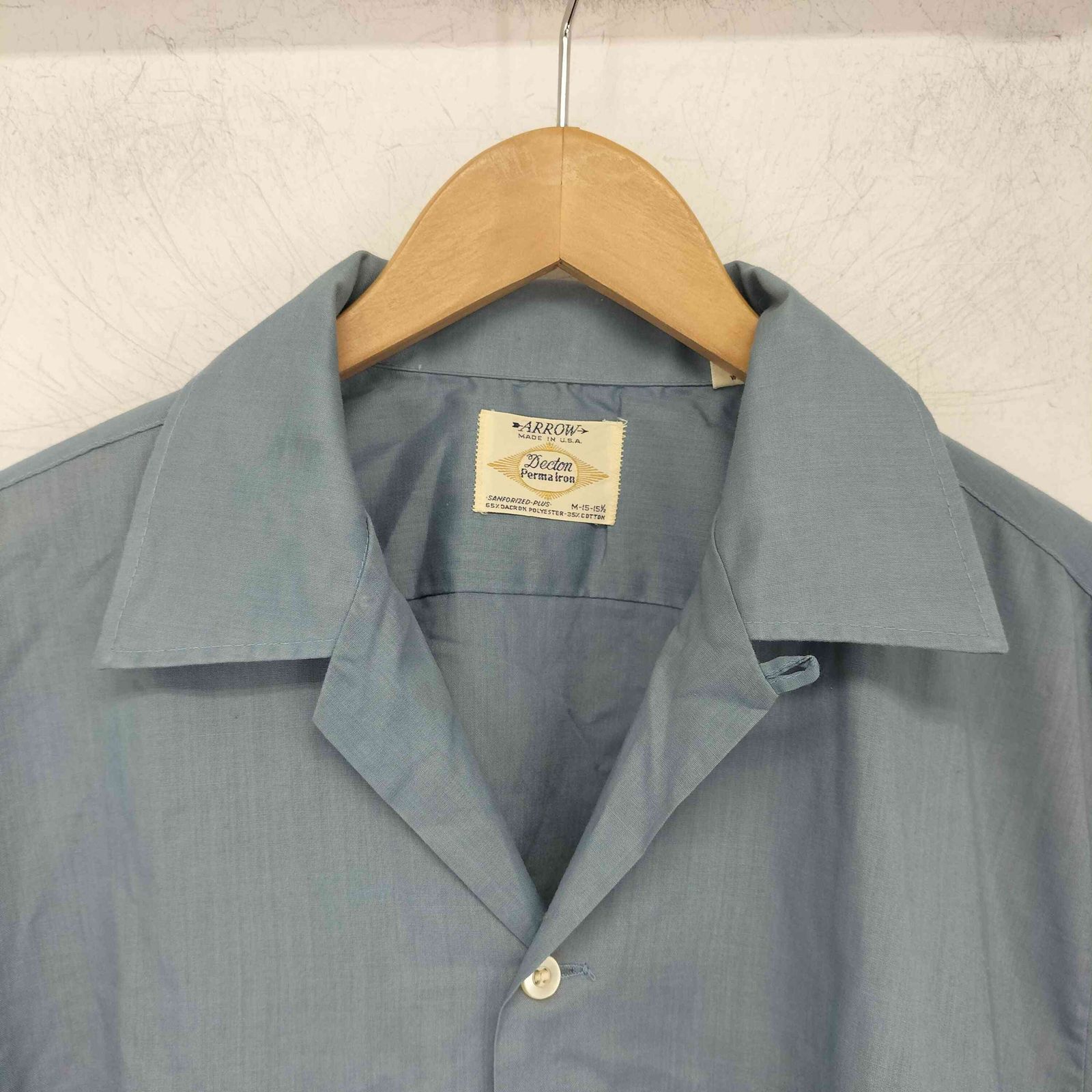 アロー ARROW 60S Decton Permairon オープンカラーシャツ メンズ JPN