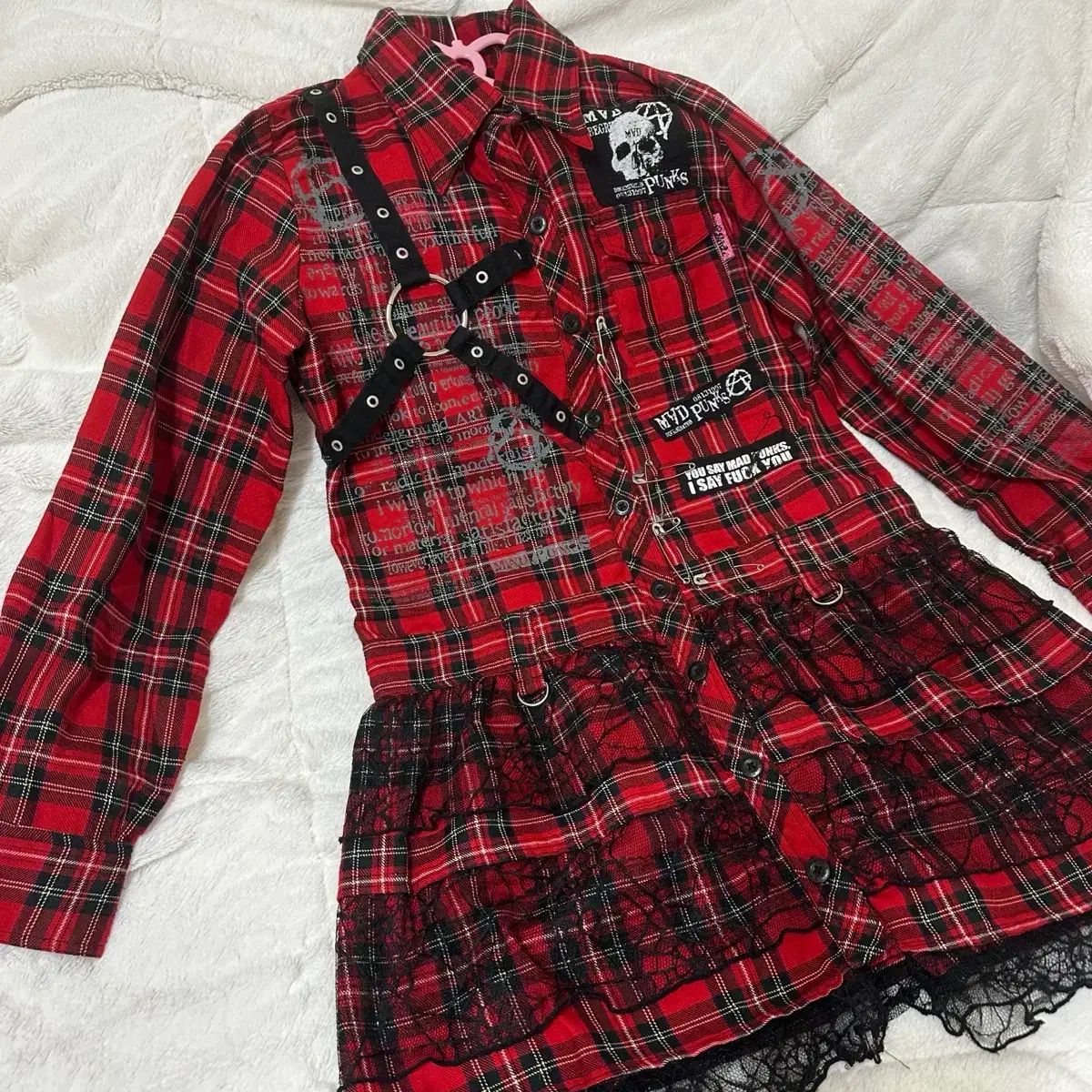 mad punks 매드펑크 チェック ONE PIECE パンクルック タータン