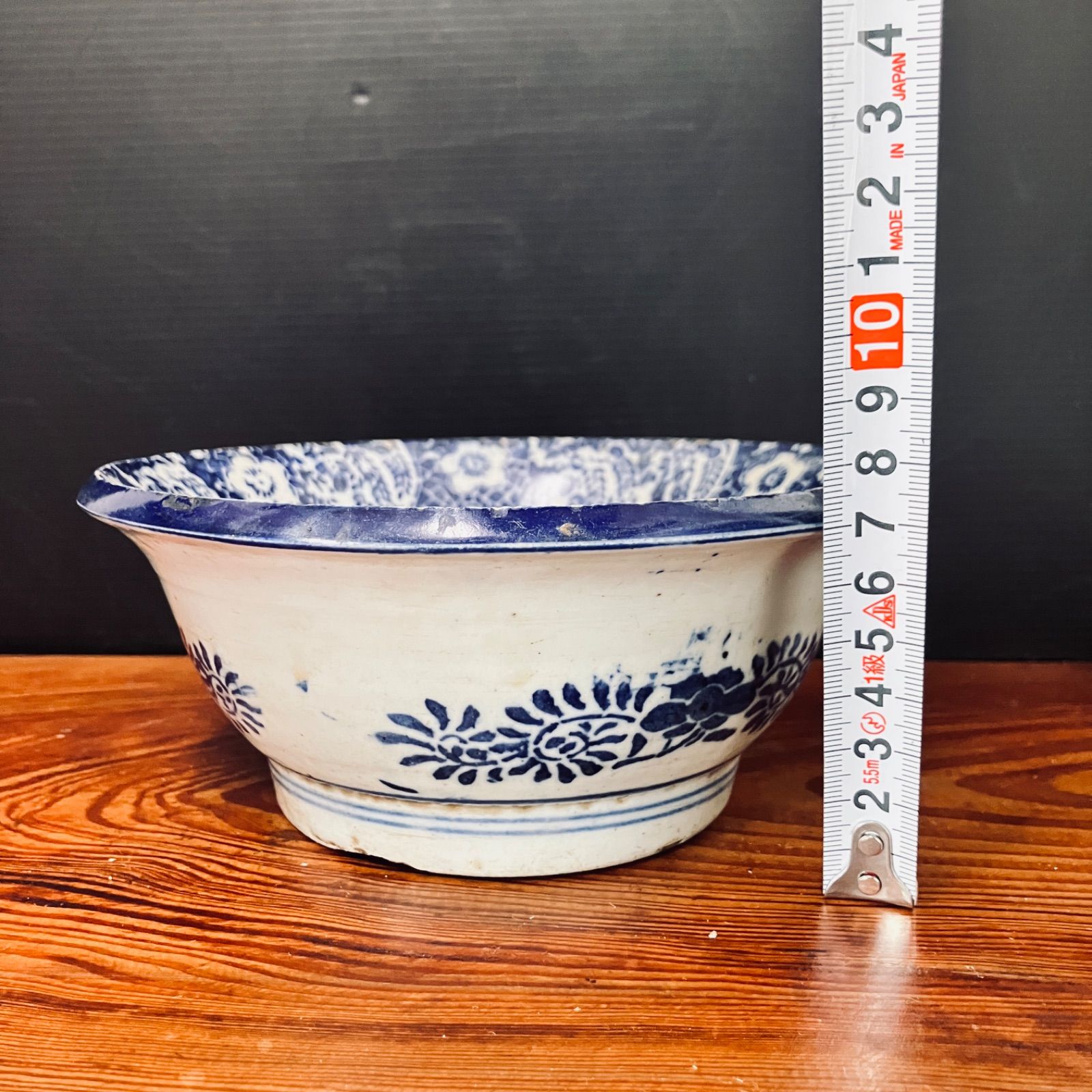 明治期 伊万里 印判花唐草文 大鉢 古器 なます鉢／煮物鉢 |雑貨屋えこ