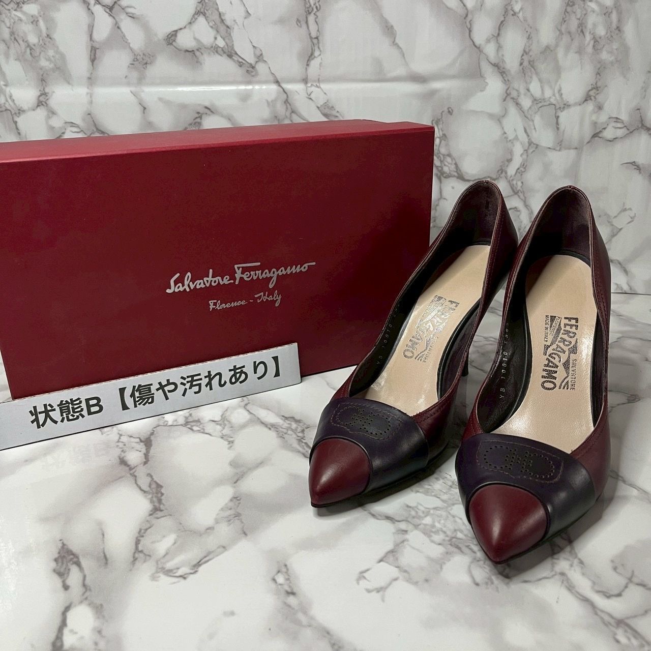 サルヴァトーレフェラガモ SALVATORE FERRAGAMO パンプス レザー