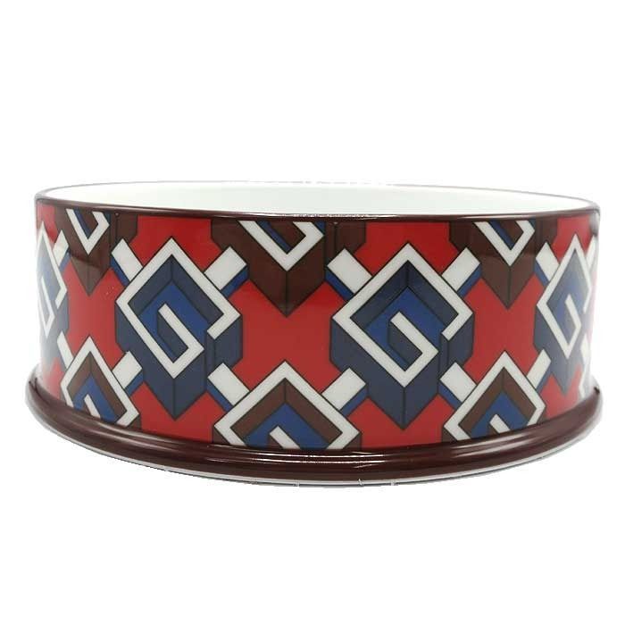 新品】グッチ ペット用 食器 GUCCI ジノリ ジオメトリックG プリント