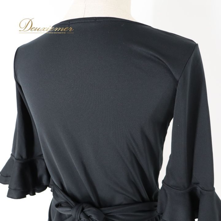 フラメンコ 衣装 トップス ブラウス ブラック系 エルモサ HERMOSA 黒