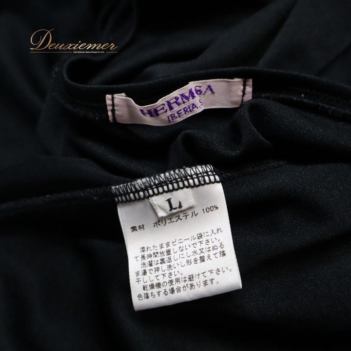 フラメンコ 衣装 トップス ブラウス ブラック系 エルモサ HERMOSA 黒