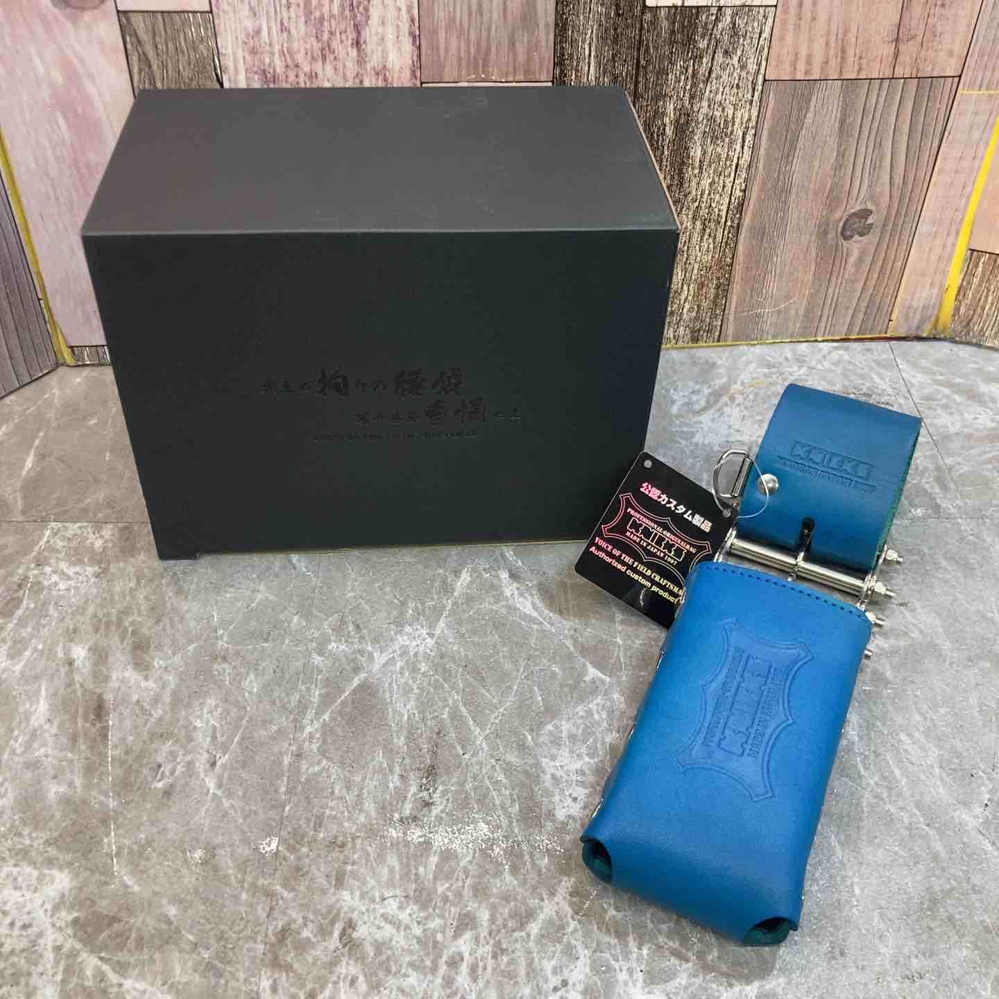 未使用品】◇ニックス 総ヌメ革3連結チェーンタイプ鳶レベルホルダー