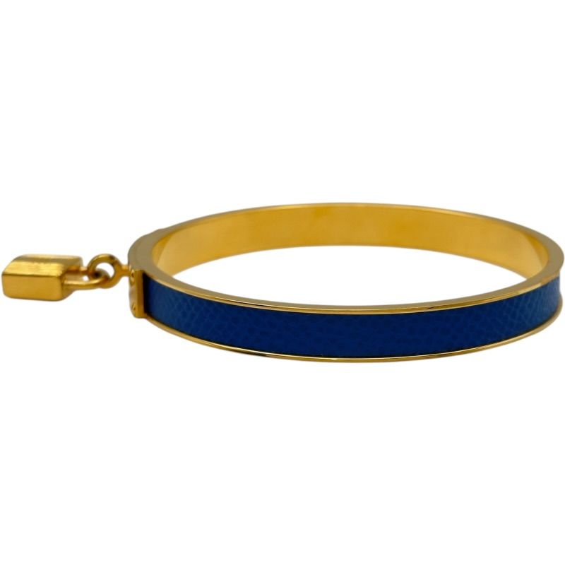エルメス HERMES ケリーバングル ブルー/ゴールド ゴールドプレー