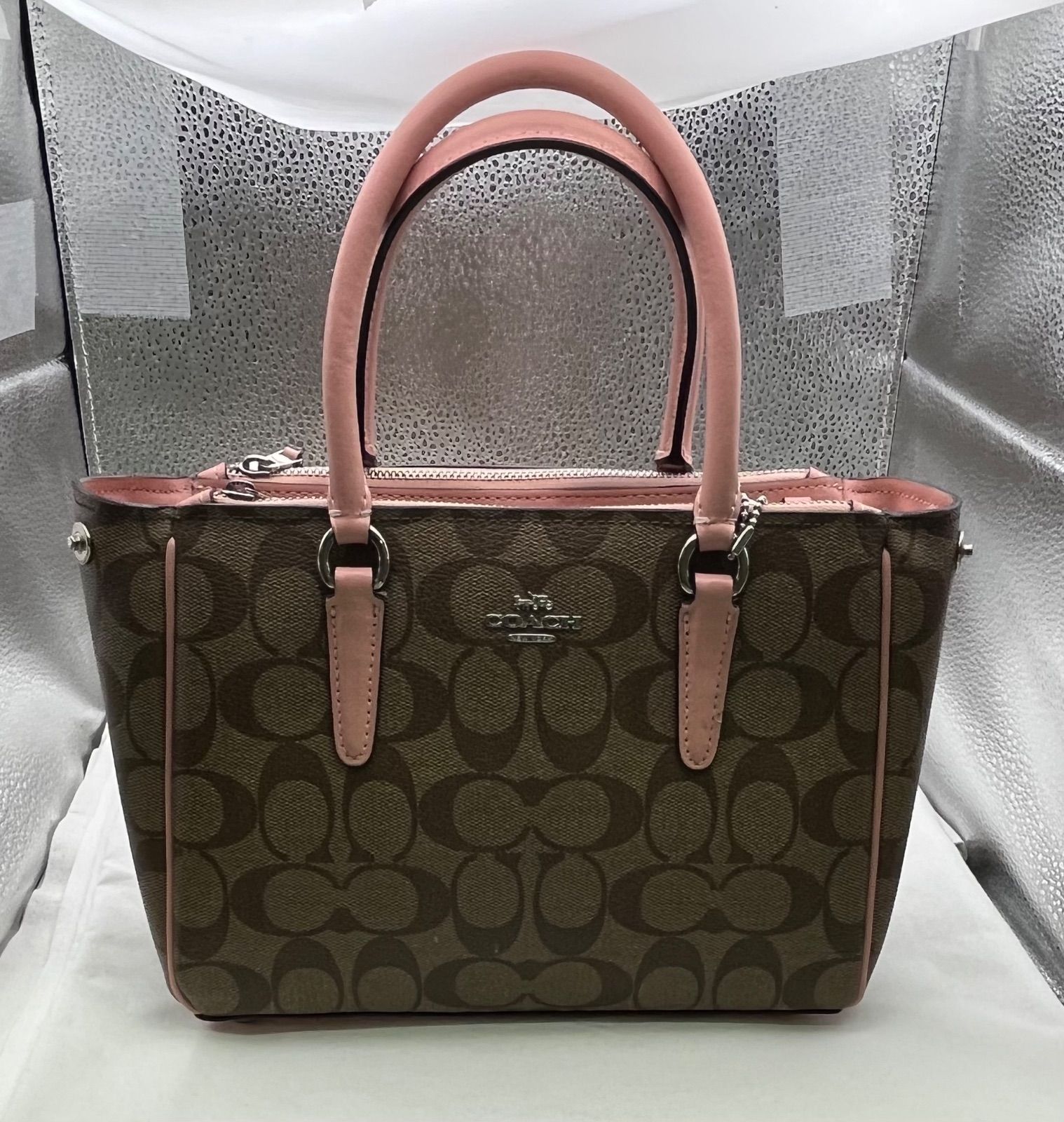 ▽COACH コーチ ロゴパターンハンドバッグ F67027 10419 - メルカリ