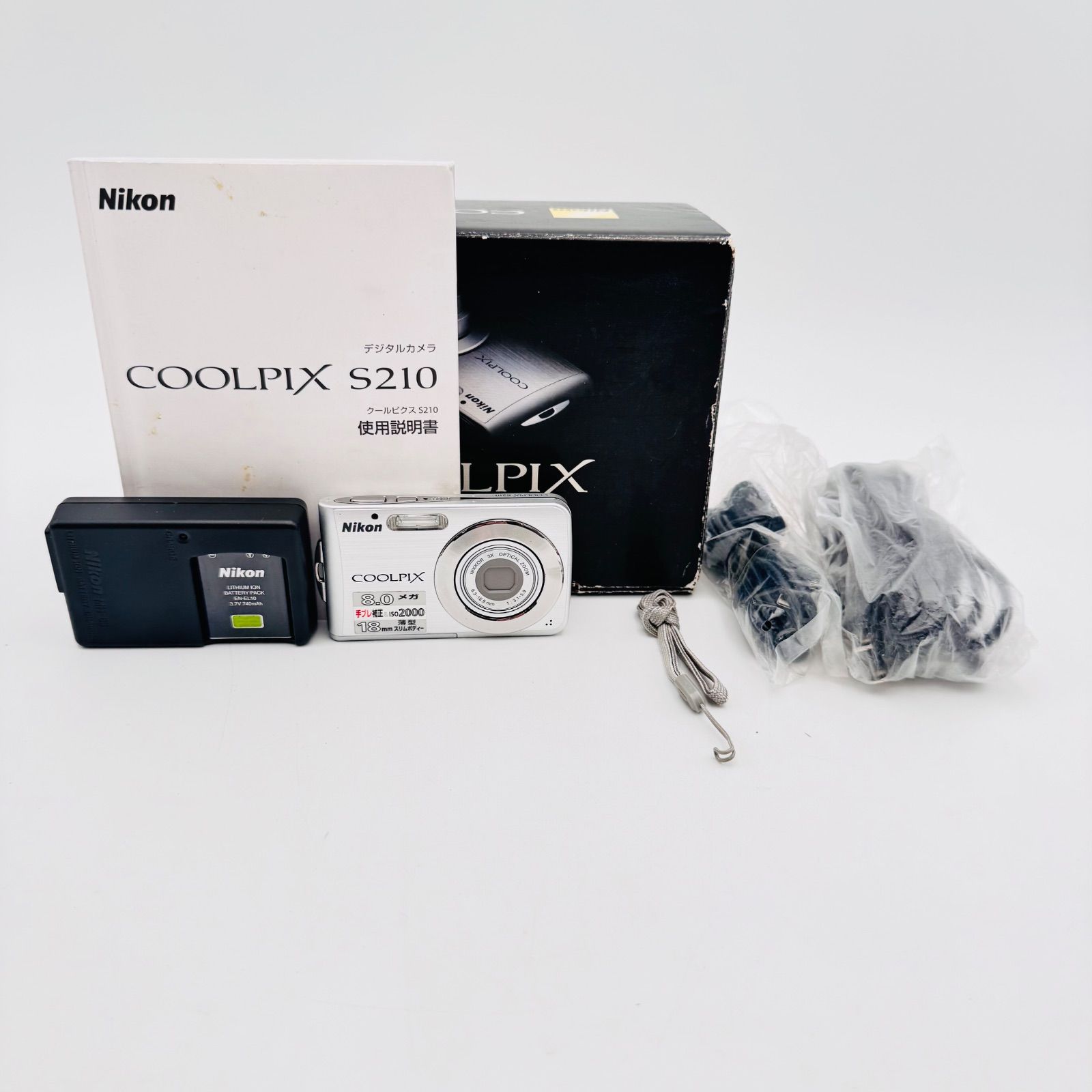 Nikon COOLPIX S210 シルバー 元箱•取説•充電器付き (29) - メルカリ