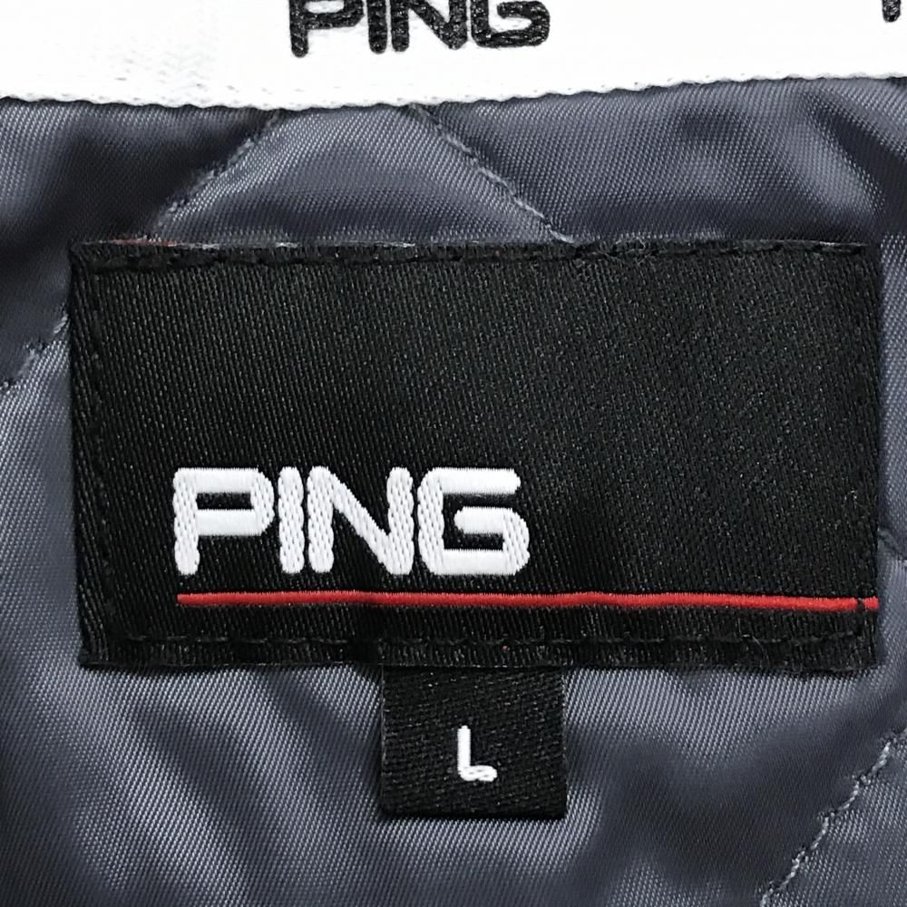 超美品】ピン 切替中綿ジャケット 黒×レッド 身頃中綿 胸元ロゴ