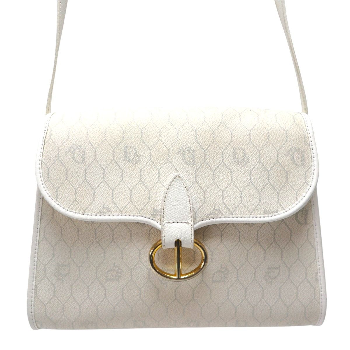 Christian Dior クリスチャンディオール ハニカム柄 PVC/レザ