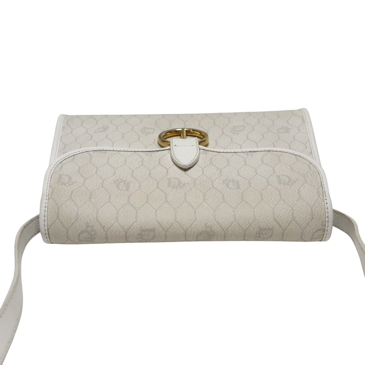 Christian Dior クリスチャンディオール ハニカム柄 PVC/レザ