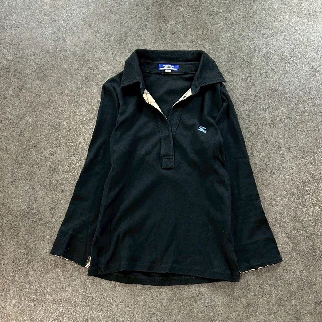 日本製 BURBERRY BLUE LABEL バーバリーブルーレーベル 七分袖 開襟