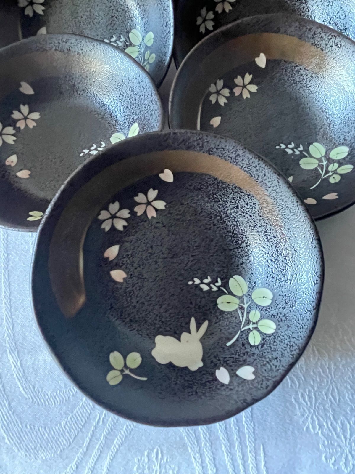 未使用品】天ぷら用食器セット うさぎあそび 大皿 小皿♡♡ - メルカリ