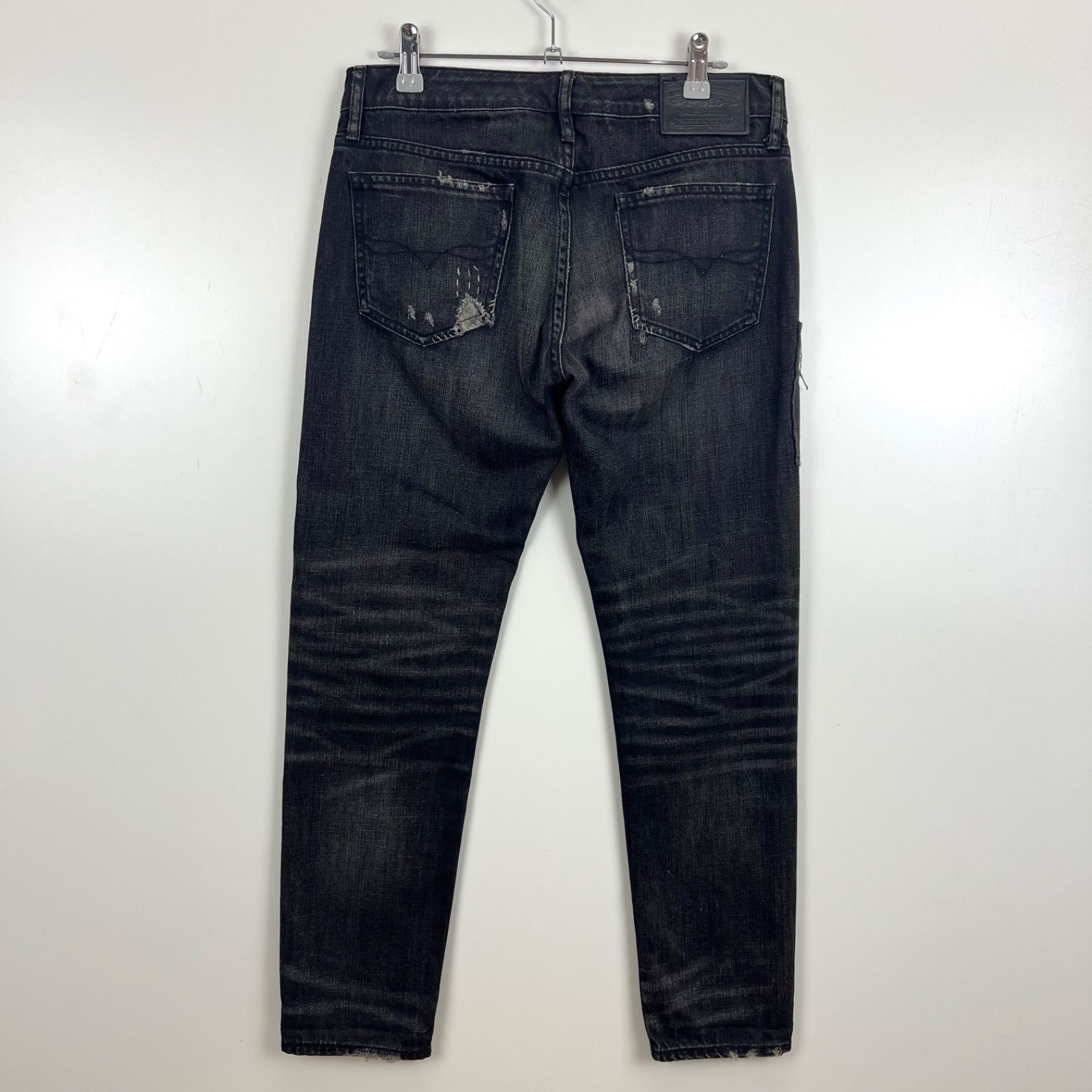 POLO Ralph Lauren Rare Astor boyfriend SASHIKO patch damaged black 