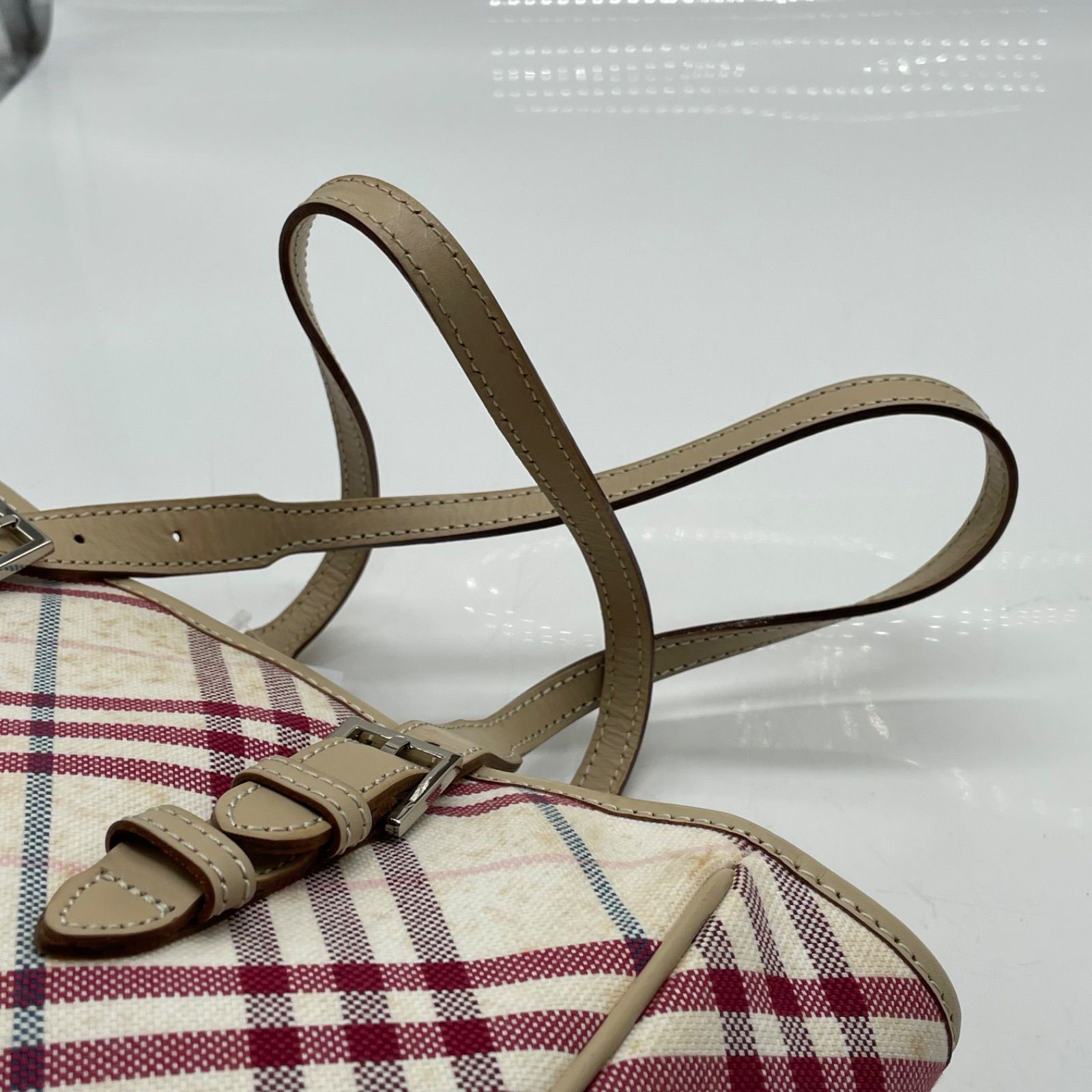 BN7636□BURBERRY BLUE LABEL バーバリー ノバチェック ハンドバッグ