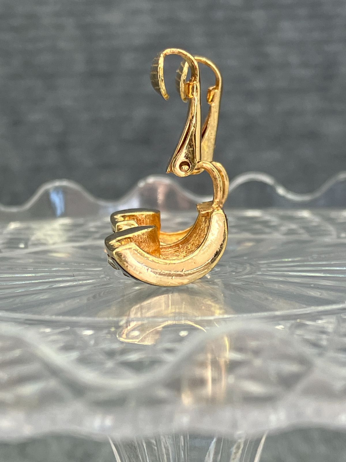 Christian Dior ディオール イヤリング ラインストーン ゴールド 76