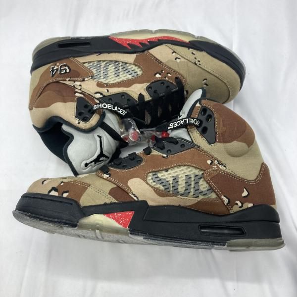 中古】SUPREME×NIKE AIR JORDAN 5 Retro Desert Camo サイズ26.5cm 