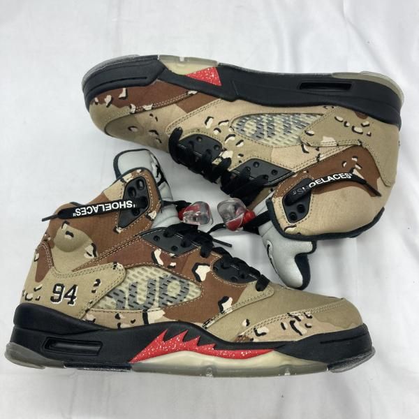 中古】SUPREME×NIKE AIR JORDAN 5 Retro Desert Camo サイズ26.5cm