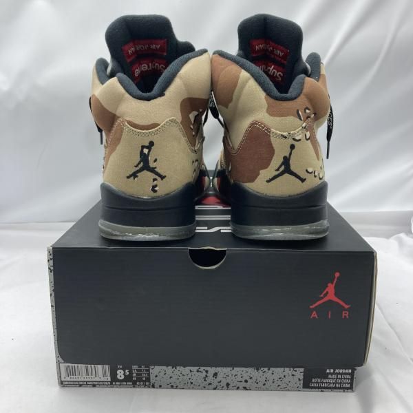中古】SUPREME×NIKE AIR JORDAN 5 Retro Desert Camo サイズ26.5cm