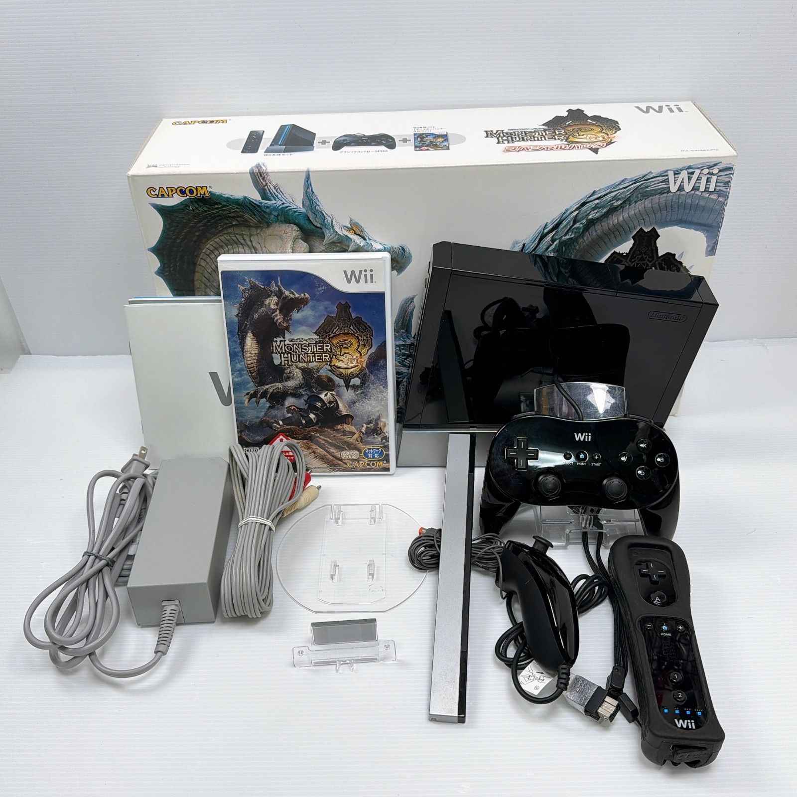 美品 ニンテンドー wii モンスターハンター 3 スペシャルパック 遊べる