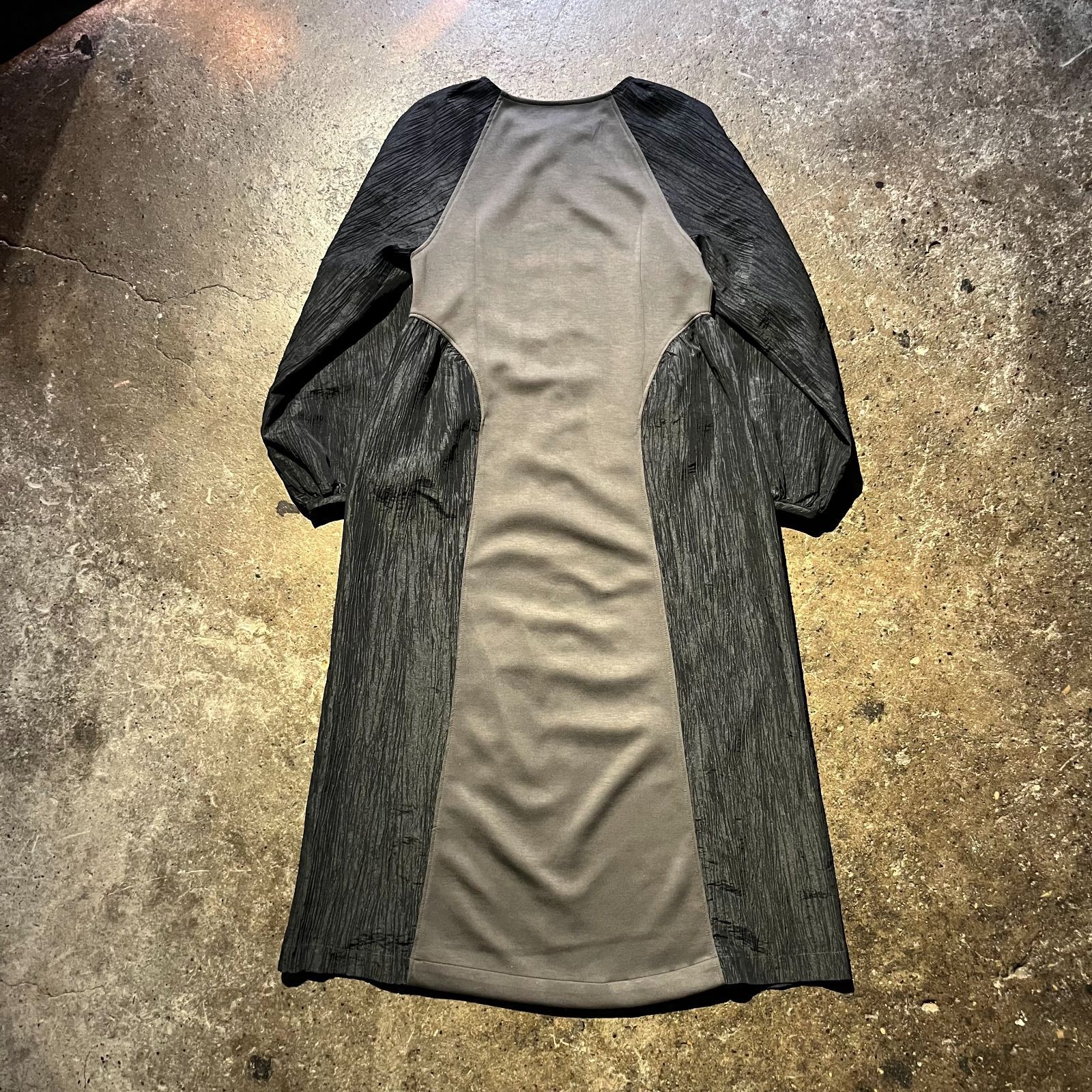 ADAM ET ROPE FEMME 25aw フロントZIPコンビギャザーワンピース