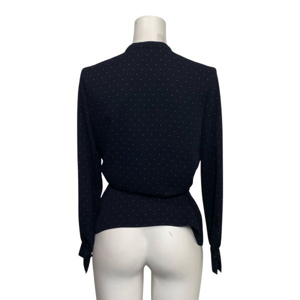 ◇ 未使用 アナイ ANAYI ドット柄ブラウス シャツ 長袖 スタンドカラー