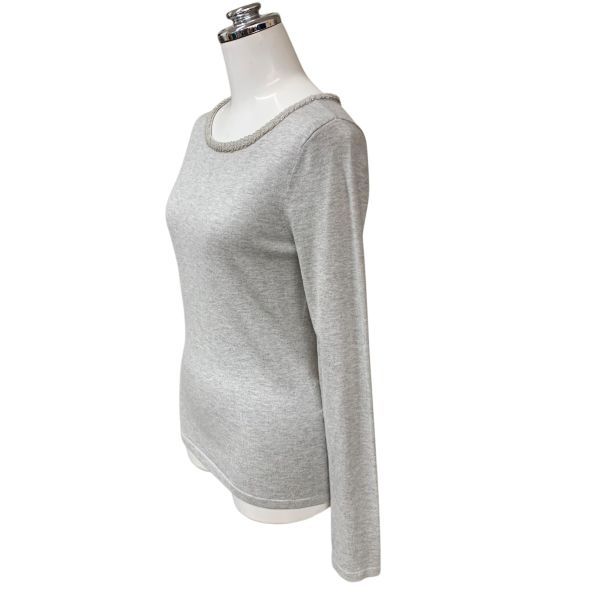 ◇ マレーラ MARELLA トップス ラウンドネック ピーズ使い 長袖